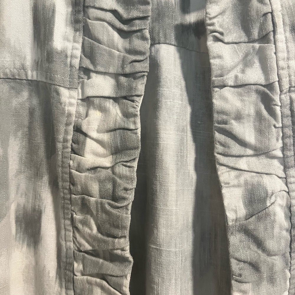 Chico's Gray Patterned Jean Jacket - Picture 3 of 5
